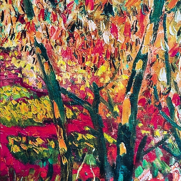 100% Silk Vibrant Multicolour Abstract Scarf Classic Luxury Fringe Boho Chic - Picture 8 of 8